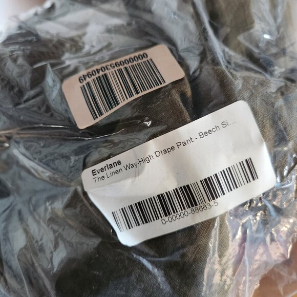 NWT Everlane Linen Way-High Drape Pant in Beech Size 6 Beech - Picture 9 of 9